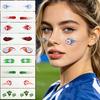 Soccer Face Tattoos Stickers, Waterproof Temporary Body Art for Sports Fans, Football Team Party Makeup Decals for Game