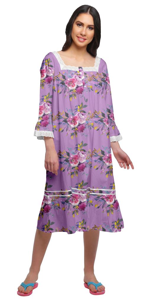 Moomaya Ausgestellte Nachtwäsche aus Baumwolle in A-Linie für Damen