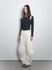 Visus Cotton Curved Pants_Ivory