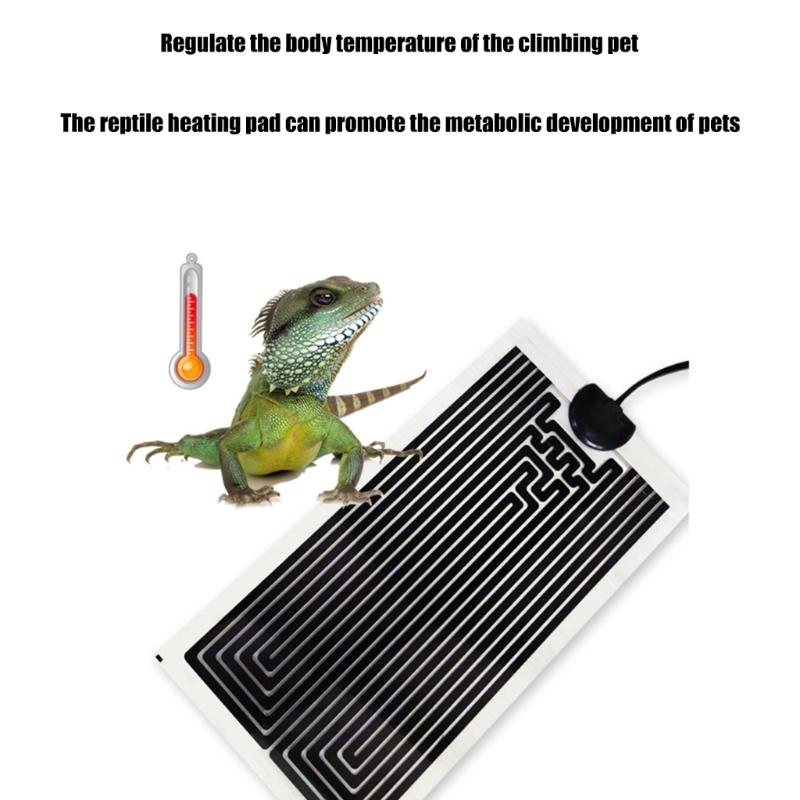 Automatisk Temperaturkontroll Reptilvärmedyna för Ödlor Igelkottar Gekko Små Husdjursboenden Säker Värmeanordning