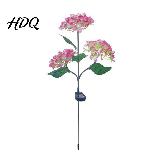 Solar Powered Patio Decor Fairy Hydrangea Lights Garden Stake Waterproof LED Flower Light Lights Colorful Outdoor Lamp for Lawn Pathway