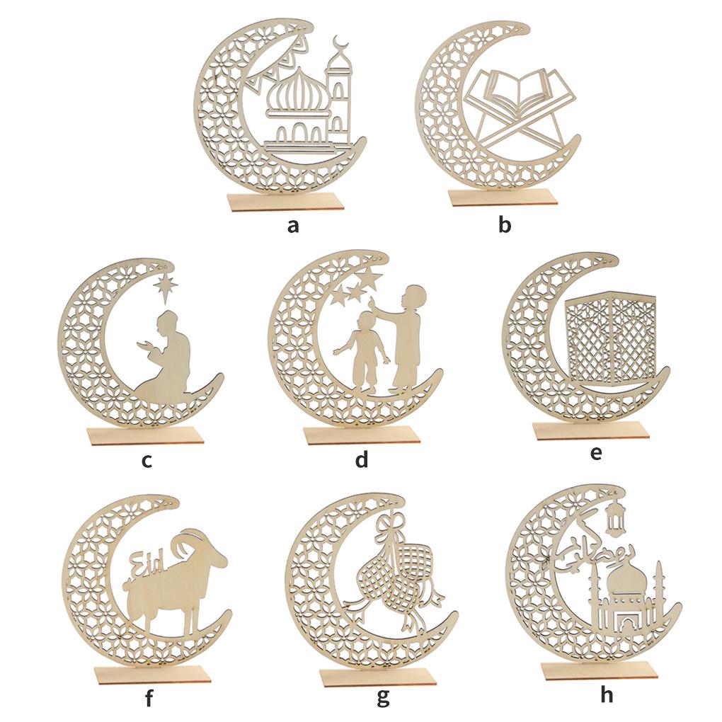 Wood Ornament LED Wooden Decoration Desktop DIY Wood Decor Home Hotel Table Ornament