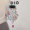 For Samsung Galaxy Z Flip 6 5 4 3 Case ZFlip6 Z Flip6 ZFlip 6 Cute Fruits Strawberry Bracelet Cat Ears Shockproof Cover