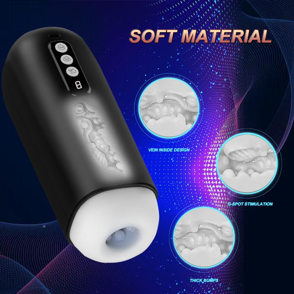 Wearing Headphones 8 Vibration Mode Mastubator Cup Sex Toys Adult Goods for Men Blowjob Vibration Masturbation Equipment Machine