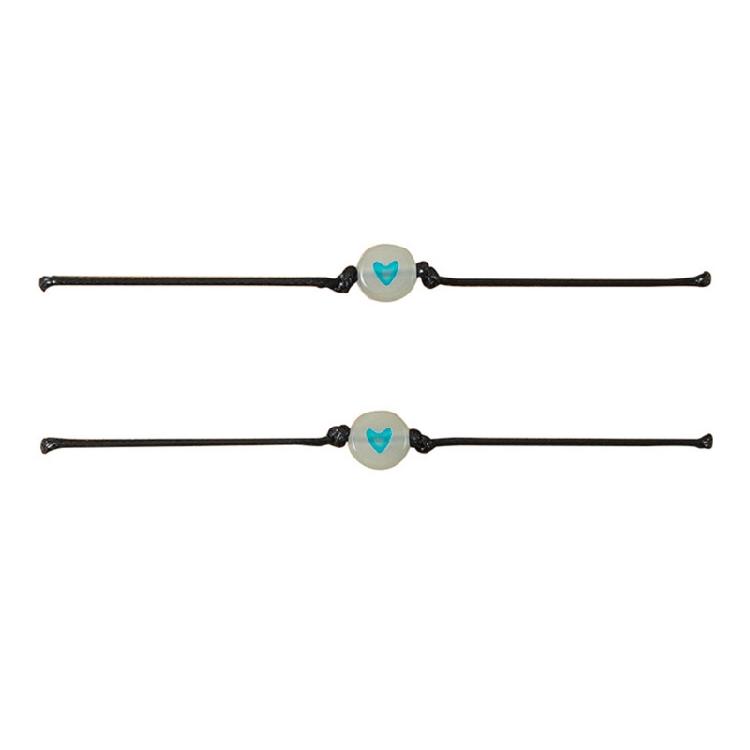 2xPinky Promise Bracelets Friendship Couple Matching Bracelet with Luminous Bead