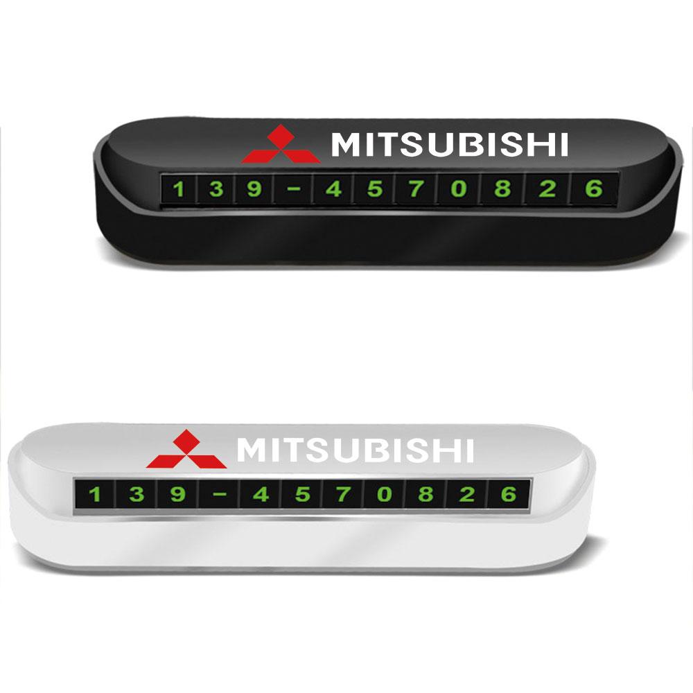 Bil Multifunktionell Tillfällig Parkeringsskylt Telefonnummerplatta Tillbehör För Mitsubishi 9 Ralliart X EX L200 Colt Outlander Pajero
