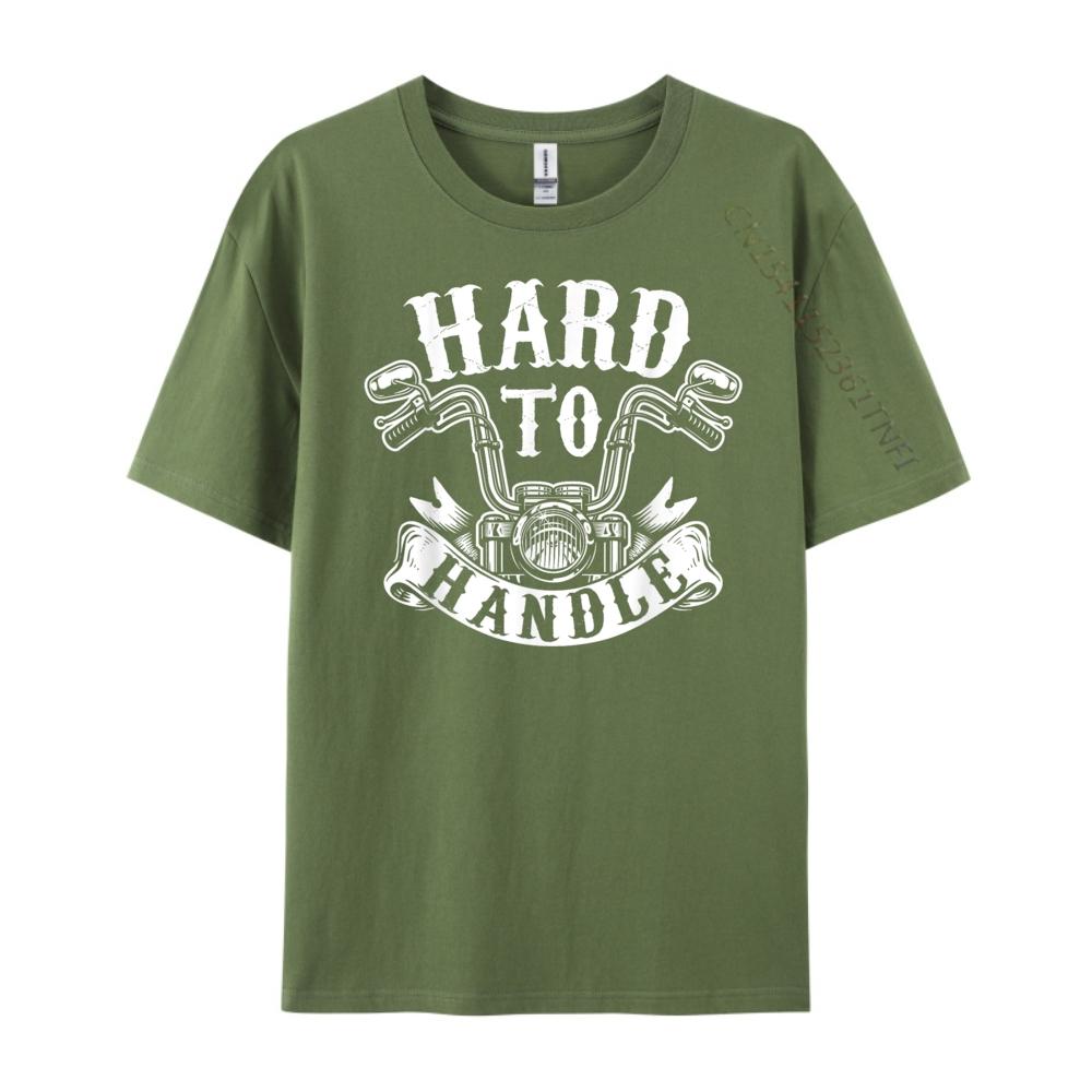 Hard To Handle Biker Motorcycling Lover Motorcycle Graphic T Shirts Cotton T Shirt Men 4TH of July Tops