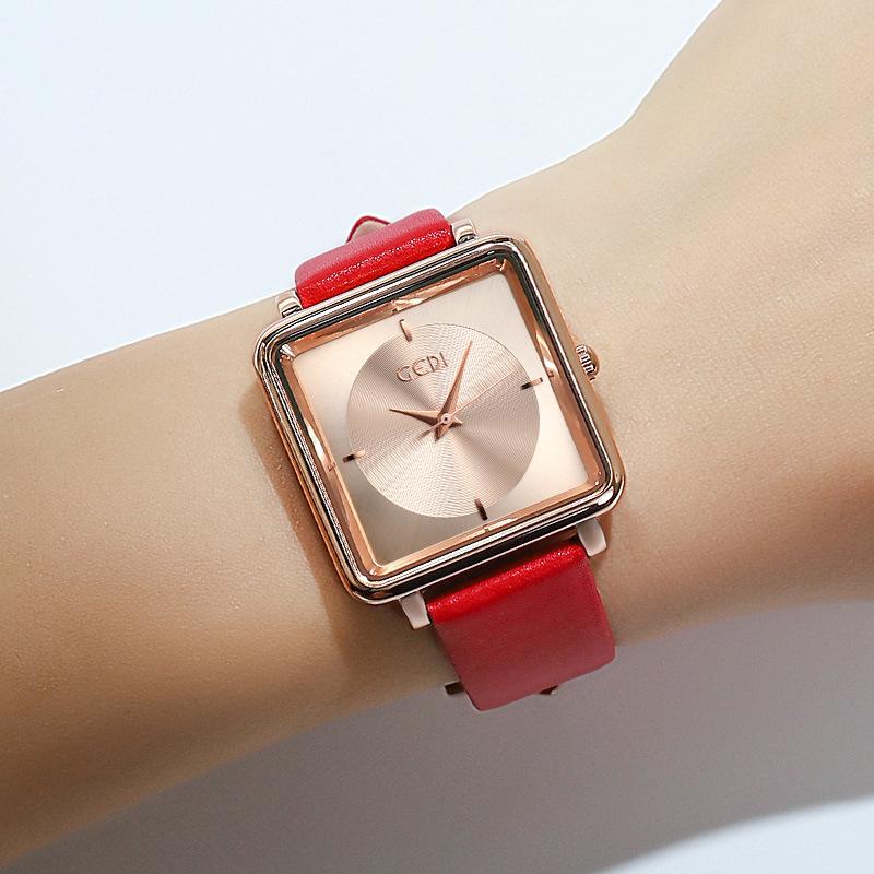 Square Women'S Watch Korean Trend Student Watch Fashion Waterproof Belt Casual Women'S Watch