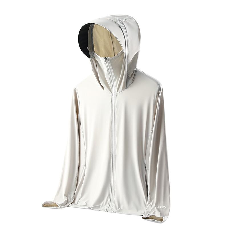 UPF10 + original yarn couple sunscreen clothing women's summer UV protection slim outdoor breathable ice silk men's fishing clothing