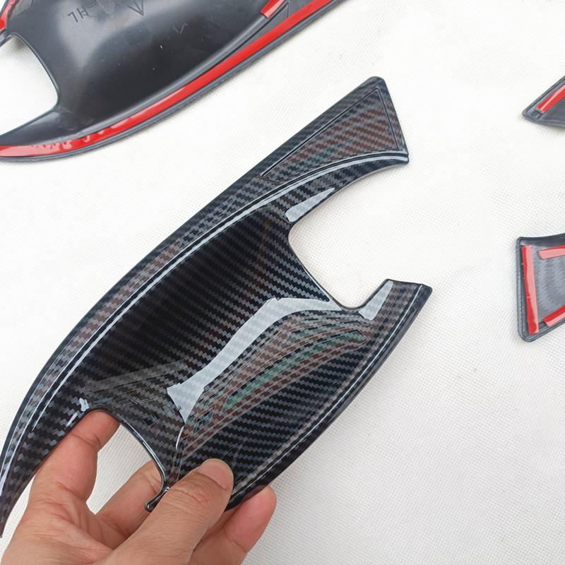 Carbon Fiber Look Door Handle Cover For Chery Omoda 5 FX C5  2024 2025 Accessories Interior Exterior Trim Scratch Protector