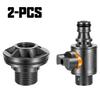 Kit Connettore per Raccolta Acqua Piovana da 2 Pezzi, Adattatore per Serbatoio Acqua in PVC/IBC, Adattatore Robusto per Serbatoio Acqua con Valvola, Connettore Filettato Esterno 1/2"-DN15