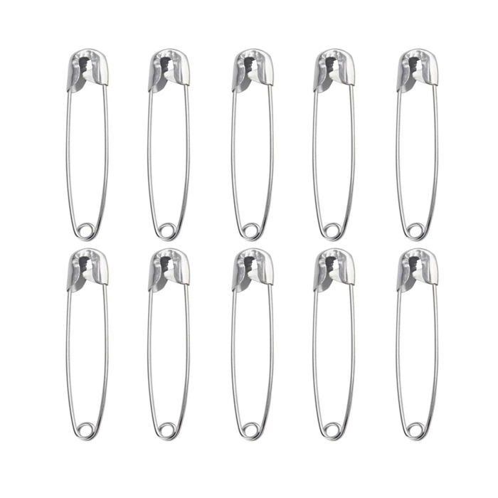 Epingle de surete - cclkhy - bxgbz-38mm - acier inoxydable - 10 pièces - argenté