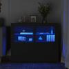 Vidaxl Szafki Z Led, 2 Szt., Czarne, Materiał Drewnopochodny