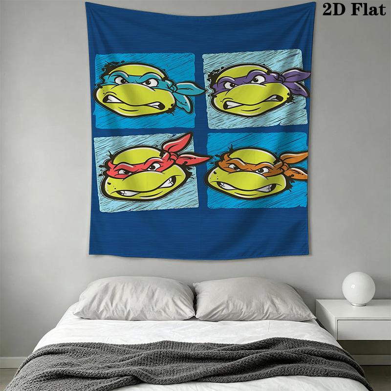 Mutant Turtles Urban Warriors Tapestry Wallmounted Fashion Print Homestay Soft Decoration Tapestry Christmas Gift Work Of Art