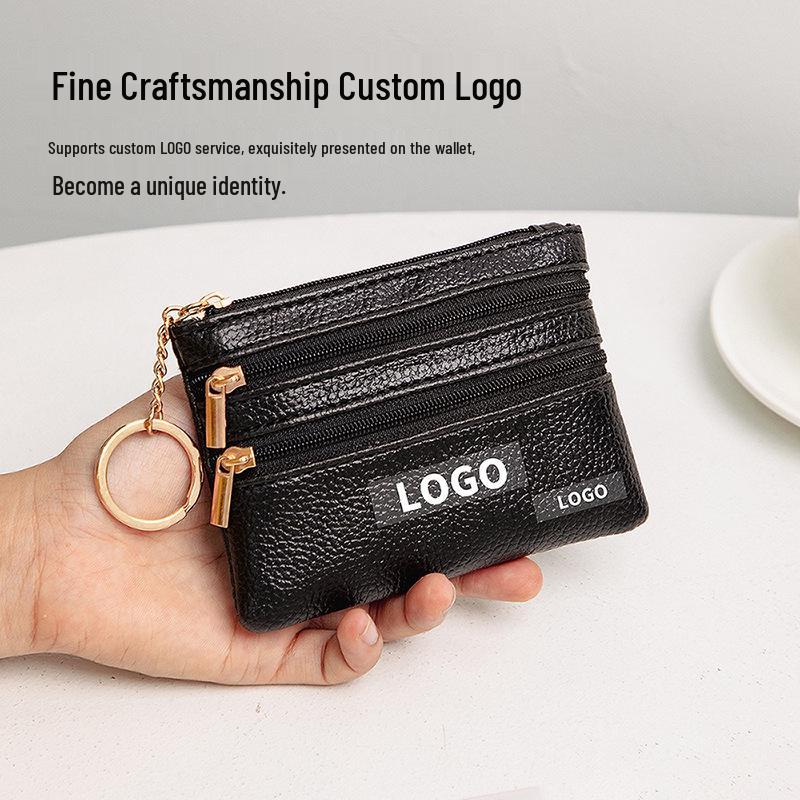 2025 Lightweight Minimalist Mini Coin Purse & Key Holder - Solid Color PU Polyester Fiber