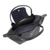Longchamp Le Pliage Green Embossed Logo Silver Metal Zipper Recycled Nylon Tote Bag Small Women Tote Bags Graphite-Black L1621919P66
