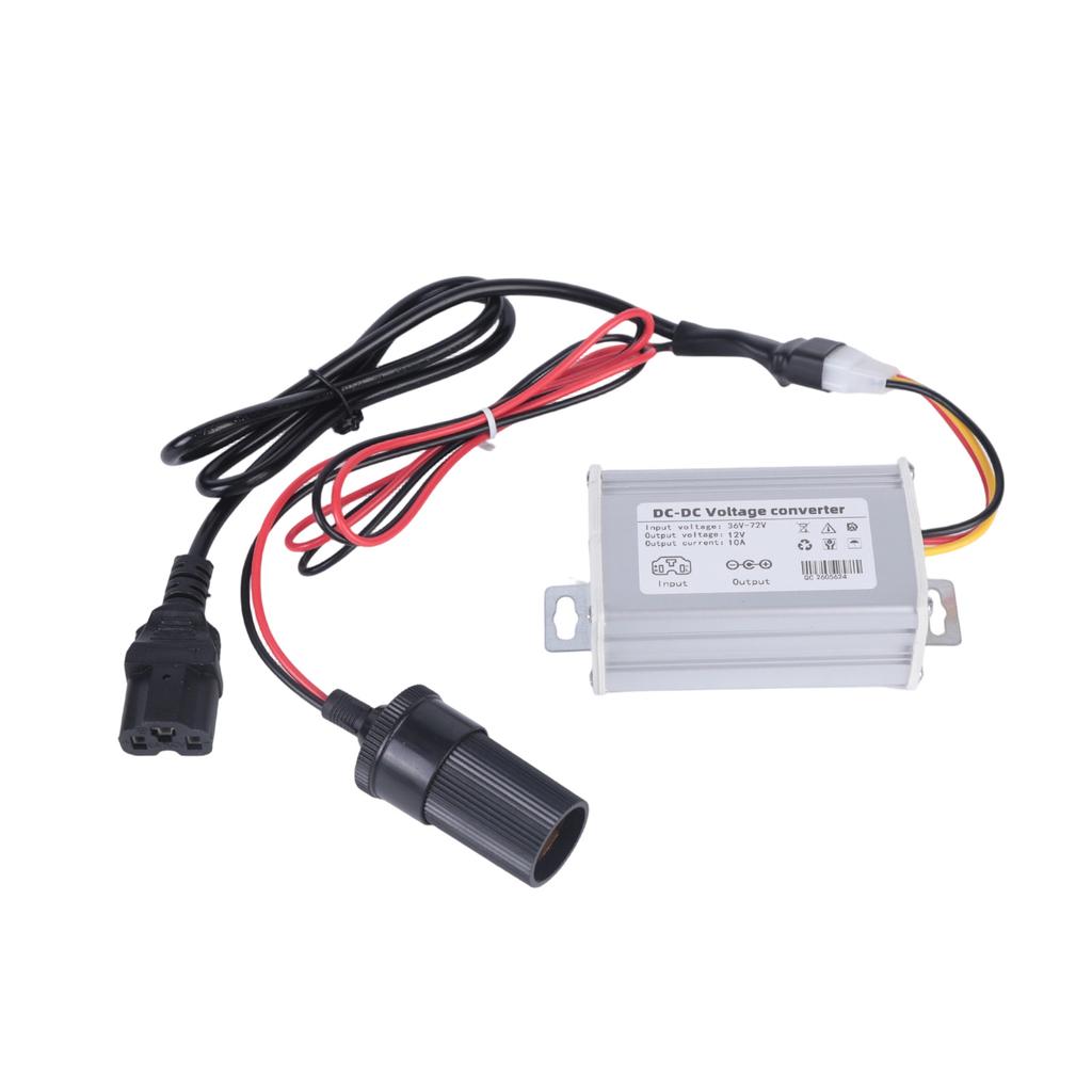 Konwerter 36V 72V na 12V 10A do ładowania samochodu, wentylatora, światła LED, zasilacz zewnętrzny, akcesoria do hulajnogi elektrycznej
