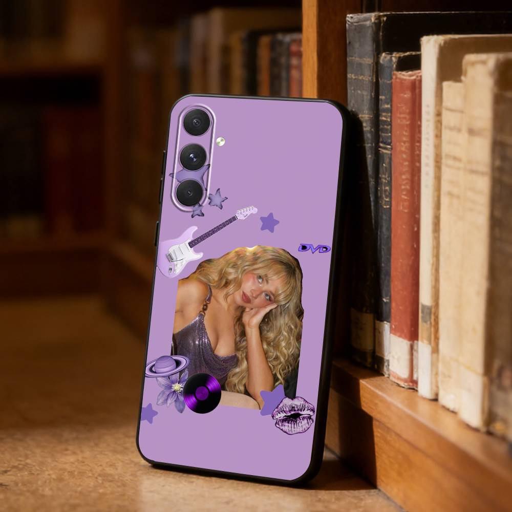 Singer S-Sabrina Carpenter Phone Case For Samsung S26,S25,S24,S23,S22,S21,Plus,Fe,Lite,Others Black Cover
