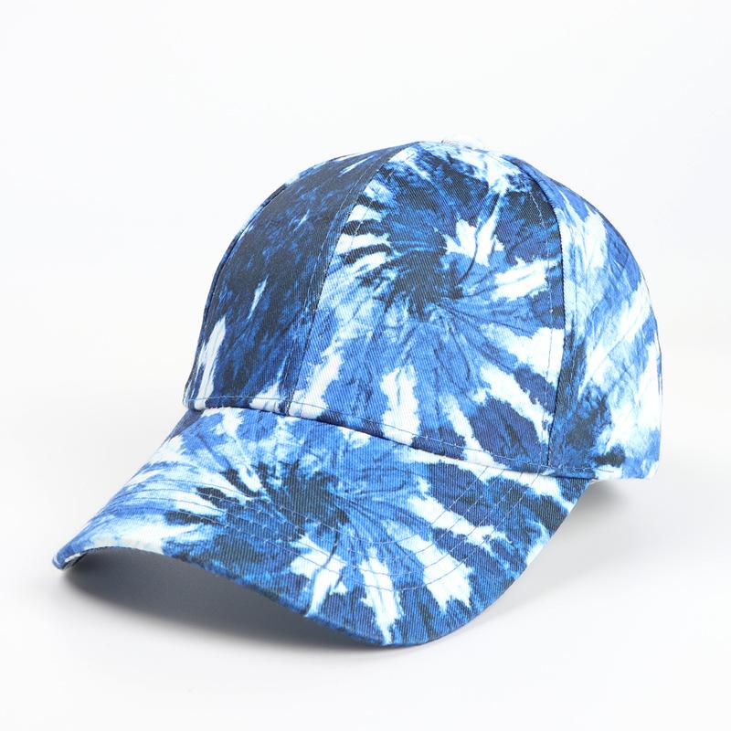 New Fashion Women Tie Dye Cap Multicolor Irregular Print Baseball Cap Female Outdoor Streetwear Summer Baseball Hats