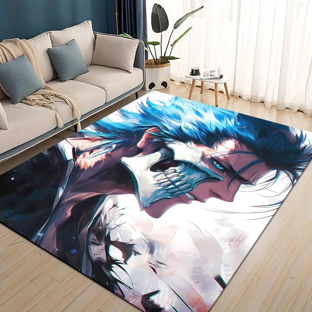3D Kreskówkowy Bleach Kurosaki Ichigo Dywanik Anime do Salonu Sypialni Domu Dekoracja Sofy, Mata Podłogowa Antypoślizgowa do Zabawy dla Dzieci