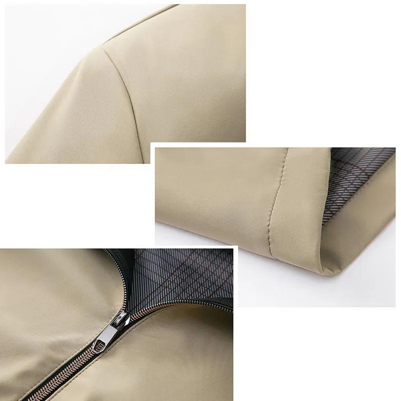 Men's Daily Jacket Casual Solid Color Stand Collar Work Business Wear Resistant Autumn Jacket