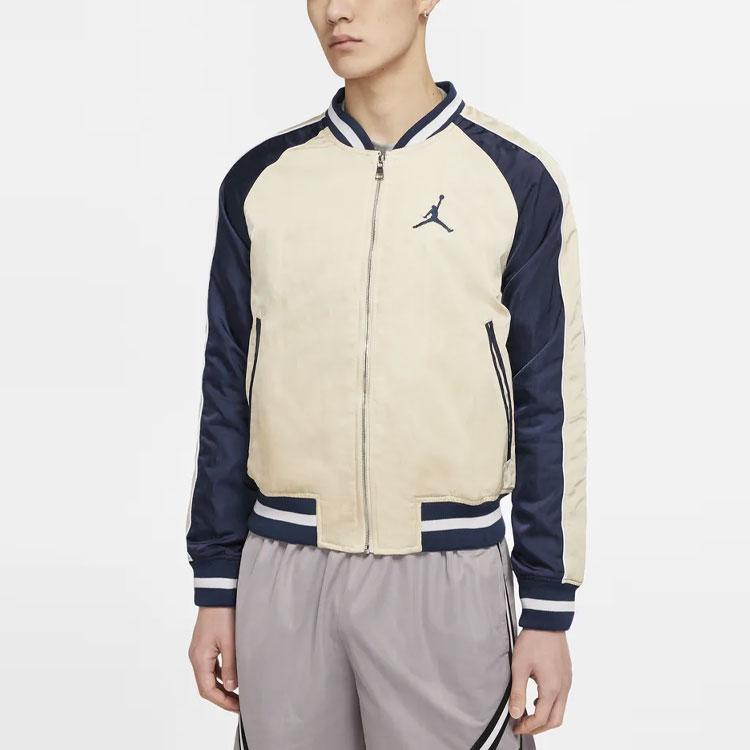 Jordan Remastered Souvenir Raglan Sleeve Baseball Jacket Men Outerwear Pale-Milky-White CD5772-271