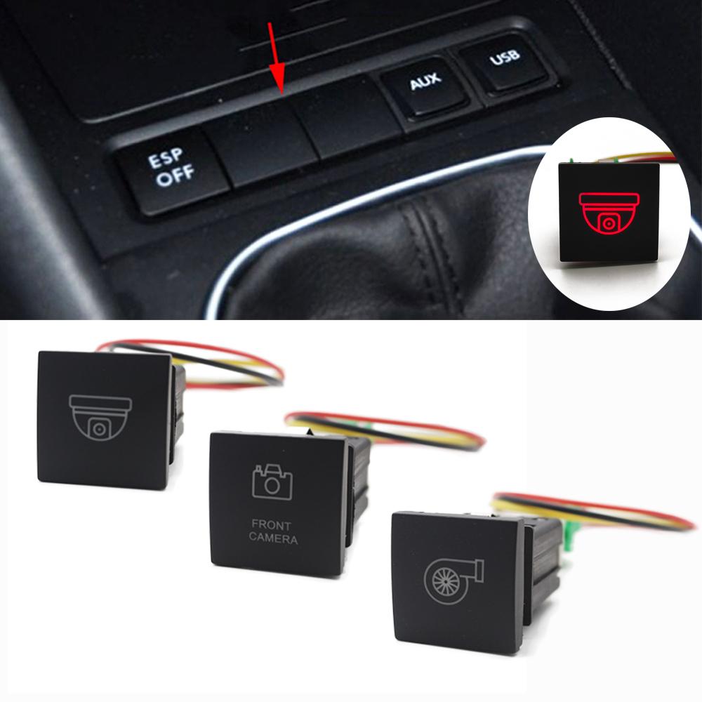 Car LED DRL Light Power On Off Camera Anti-side Slip Music Switch Push Button For VW Golf 6 Golf V Jetta Caddy Scirocco