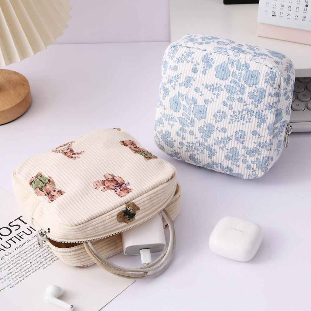 Large Capacity Cute Mini Portable Cotton Menstrual Pad Storage Bag