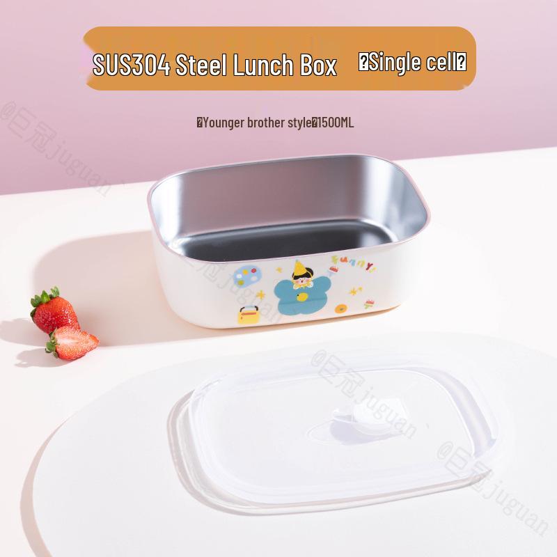 Microwaveable Stainless Steel Insulated Lunch Box with Compartments for Students and Office Workers