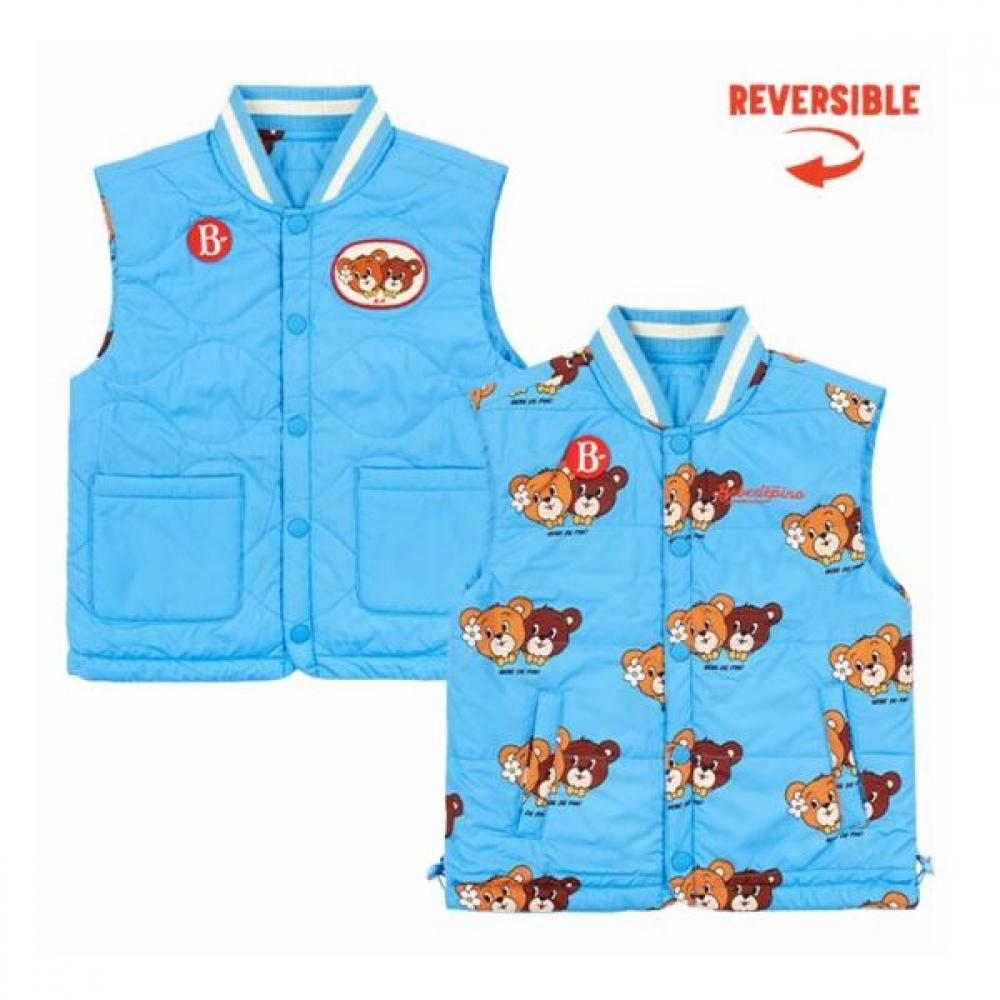 Bebe De Pino Honey Bear Reversible Vest Bp51vt301 sky blue/100