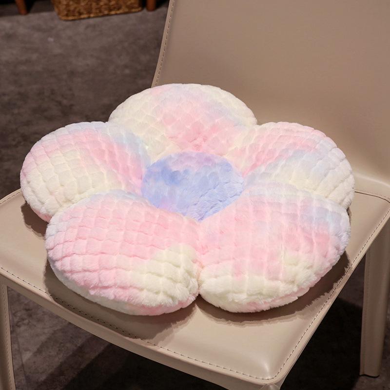Color Tie-Dye Flower Seat Cushion Office Thickened Chair Cushion Autumn And Winter Student Warm Butt Cushion Bay Window Cushion