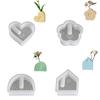 Heart Flower Rainbow Arch Vase Silicone Mold Flower Display Holder Mold For DIY Resin Crafting And Home Decors