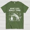 Funny Cat Physics What Cats Really Think Cotton Summer Casual Cool Loose T-Shirt