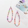 Color mobile phone chain beads selling devil's eye soft pottery mixed color mobile phone chain lanyard manufacturers.