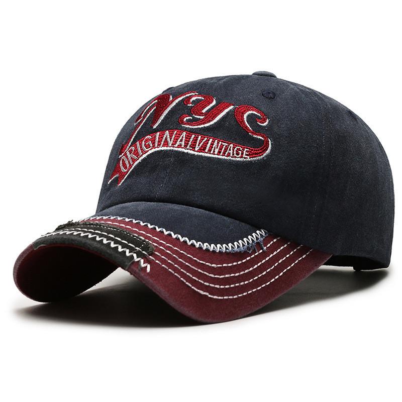 Adjustable Retro Soft Top Baseball Cap With Unique Lettering For All Seasons