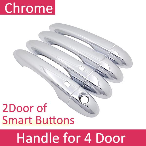 

Hot sale Chrome Car Handle Cover Terse Protector Shell for Chrysler 200 2015~2017 2016 MK2 200c Luxury Trim Set Car Accessories Handle 2 Button