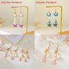 Summer Ocean Style Shell Pendant Earrings With Unique Geometric Design For Women