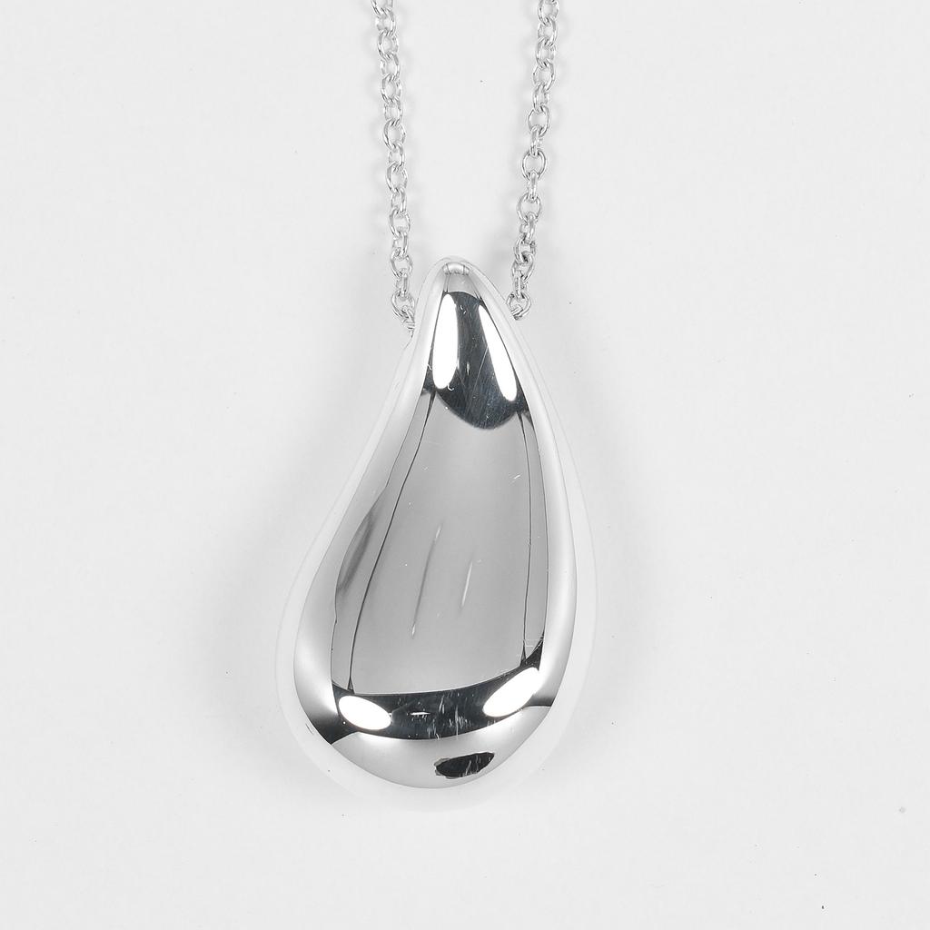 TIFFANY&Co. Teardrop Large Necklace Silver925 10.3g Women Used