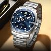 POEDAGAR Fashion Luxury Watch For Men Waterproof Luminous Date Men's Watches Stainless Steel Business Quartz Male Wristwatch