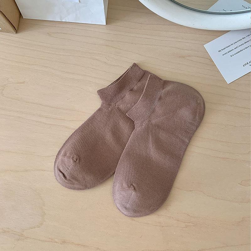 

Носки мужские весенне-летние, не скатывающиеся, с прямым углом, двухслойные, потовпитывающие, дышащие, антибактериальные, противоскользящие, мужские носки-следки 1 pair кофейный