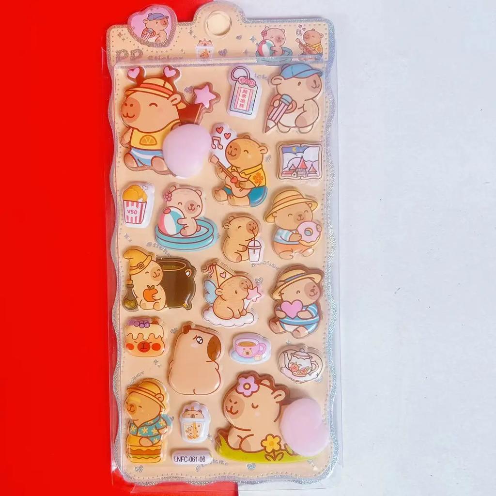 Kawaii Happy Buttocks Sticker And Cartoon Soft Pinched Children'S Decompression 3d Bubble Sticker Phone Case