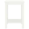 Table de chevet - Maison Exclusive - Bois de pin massif - 1 étagère - Blanc - 35x30x47 cm