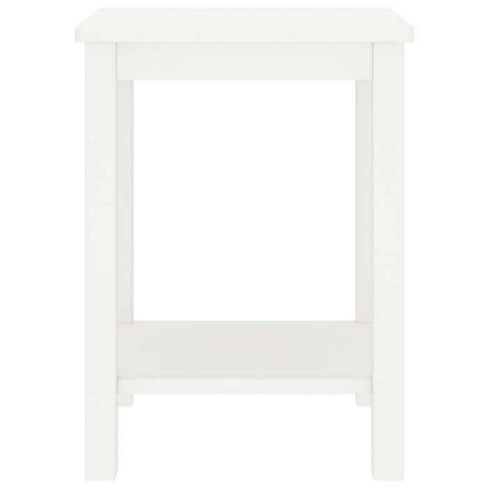 Table de chevet - Maison Exclusive - Bois de pin massif - 1 étagère - Blanc - 35x30x47 cm