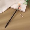 Ebony Style Tassel Hairpin: Vintage Wooden Hair Accessory for Women, Perfect for Simple Updos and Ancient Costume Adornments