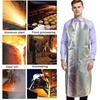 High Temperature Kitchen Apron Protective Aluminum Foil Cooking Apron, Adjustable Fit for Chefs and Grill Cooker