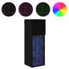 Wall Mounted TV Cabinet Black Oak Effect Particleboard