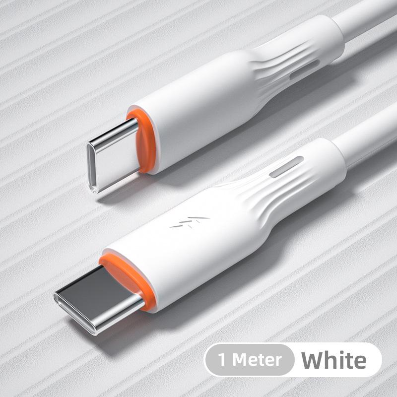 Type-C to C Silicone Data Cable белый