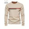 Men's  summer loose comfortable casual  PARIS print large round neck  long sleeve T-shirt top