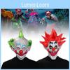 Angstaanjagend Halloween Ruimte Killer Clown Masker Met Groen En Rood Haar Voor Horrorfeesten