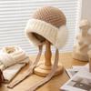 Knitted Plush Earflap Cap Premium Plush Ear Protection Cap Winter Knit Hat  Outdoor Walking